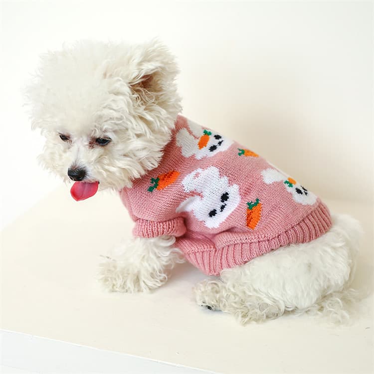 雪だるま柄ニットセーター犬服秋冬暖かペット用