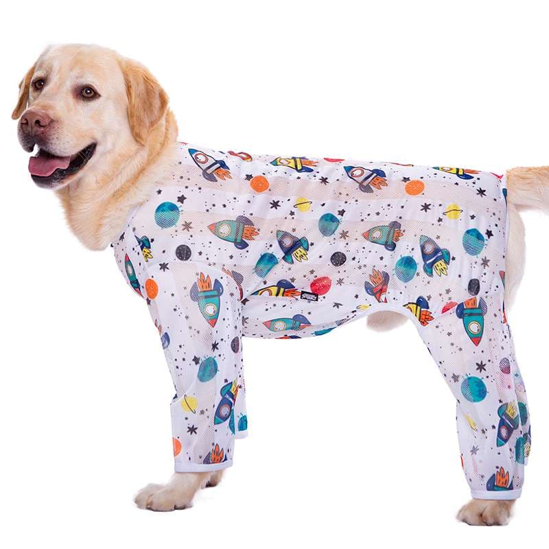 犬服 大型犬用パジャマ 全身フルカバー