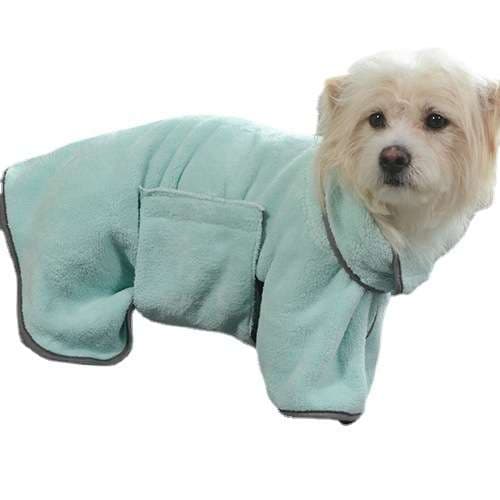 犬服 もこもこワンちゃん用バスローブ