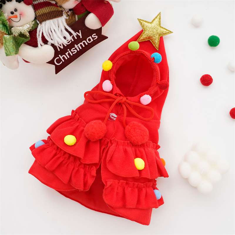 犬服 クリスマスツリーわんちゃんドレス