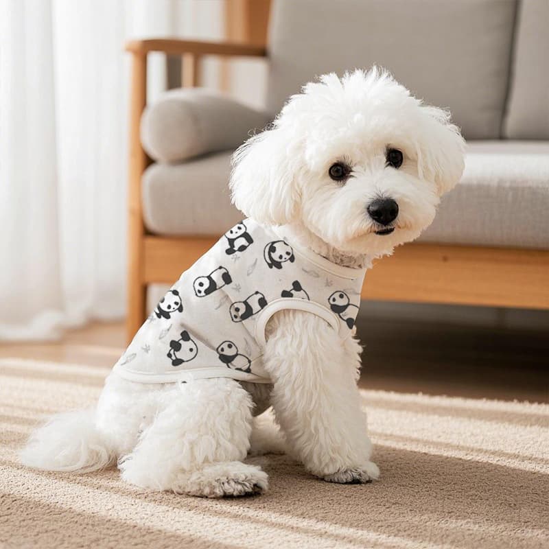 犬服 ころころパンダとおにぎり柄の可愛い犬用トレーナー