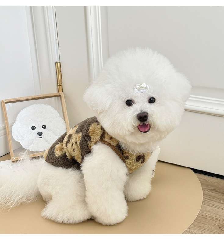 犬服 動物柄アウターベスト 小型犬用