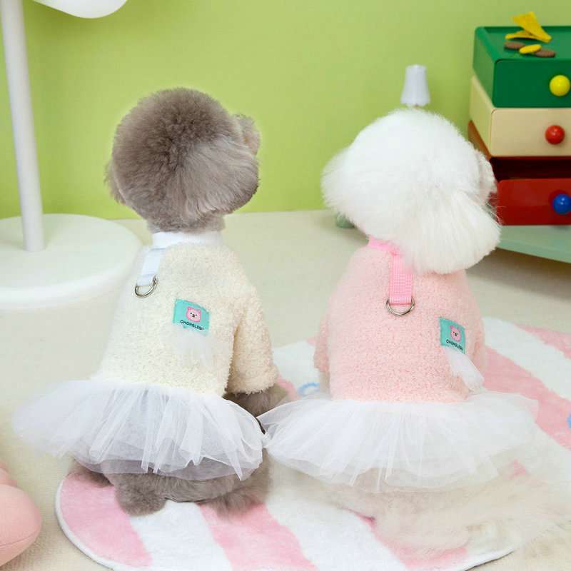 犬服 もこもこチュチュワンピース