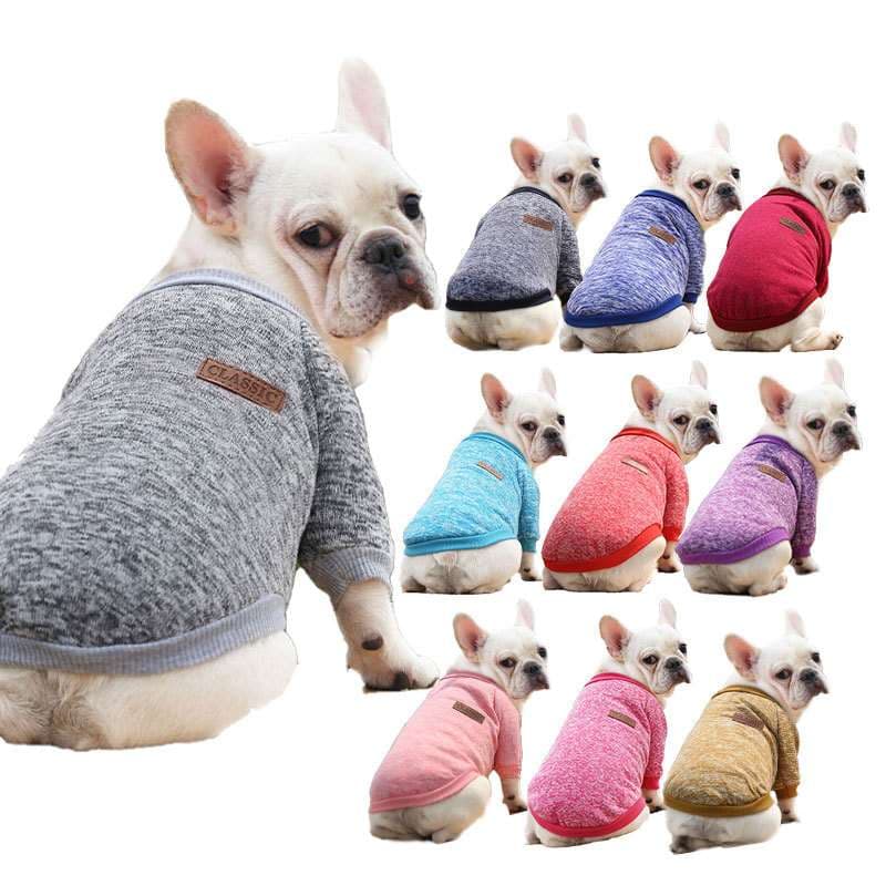 犬服 フレンチブルドッグ用おしゃれニットウェア