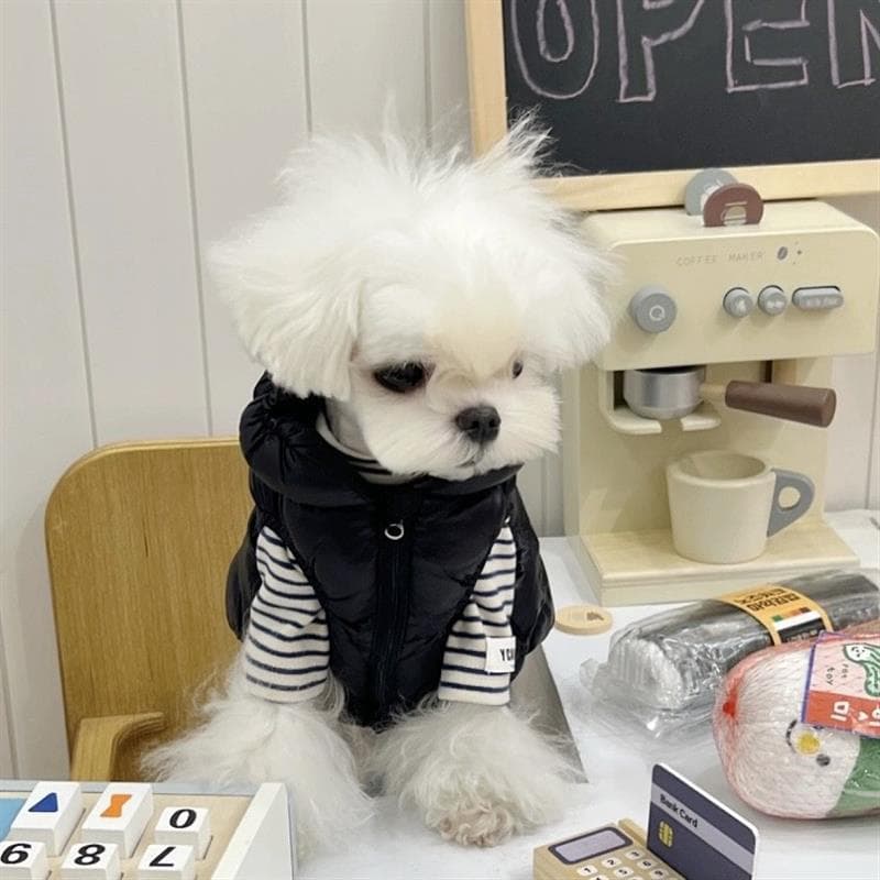 犬服 ふわもこダウンベスト