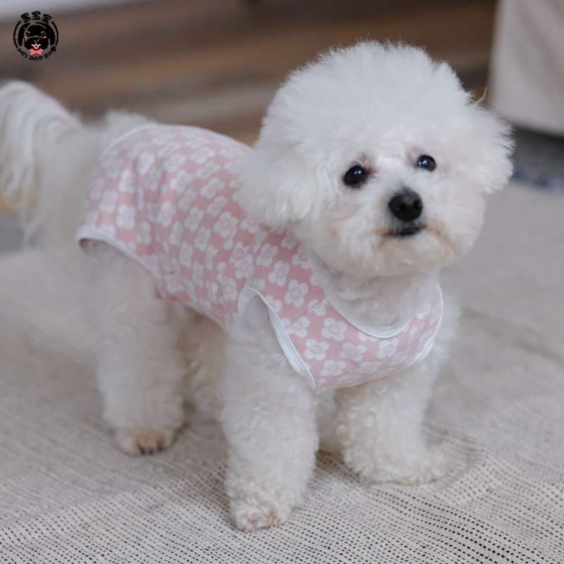 犬服 ワンちゃん用花柄ベスト
