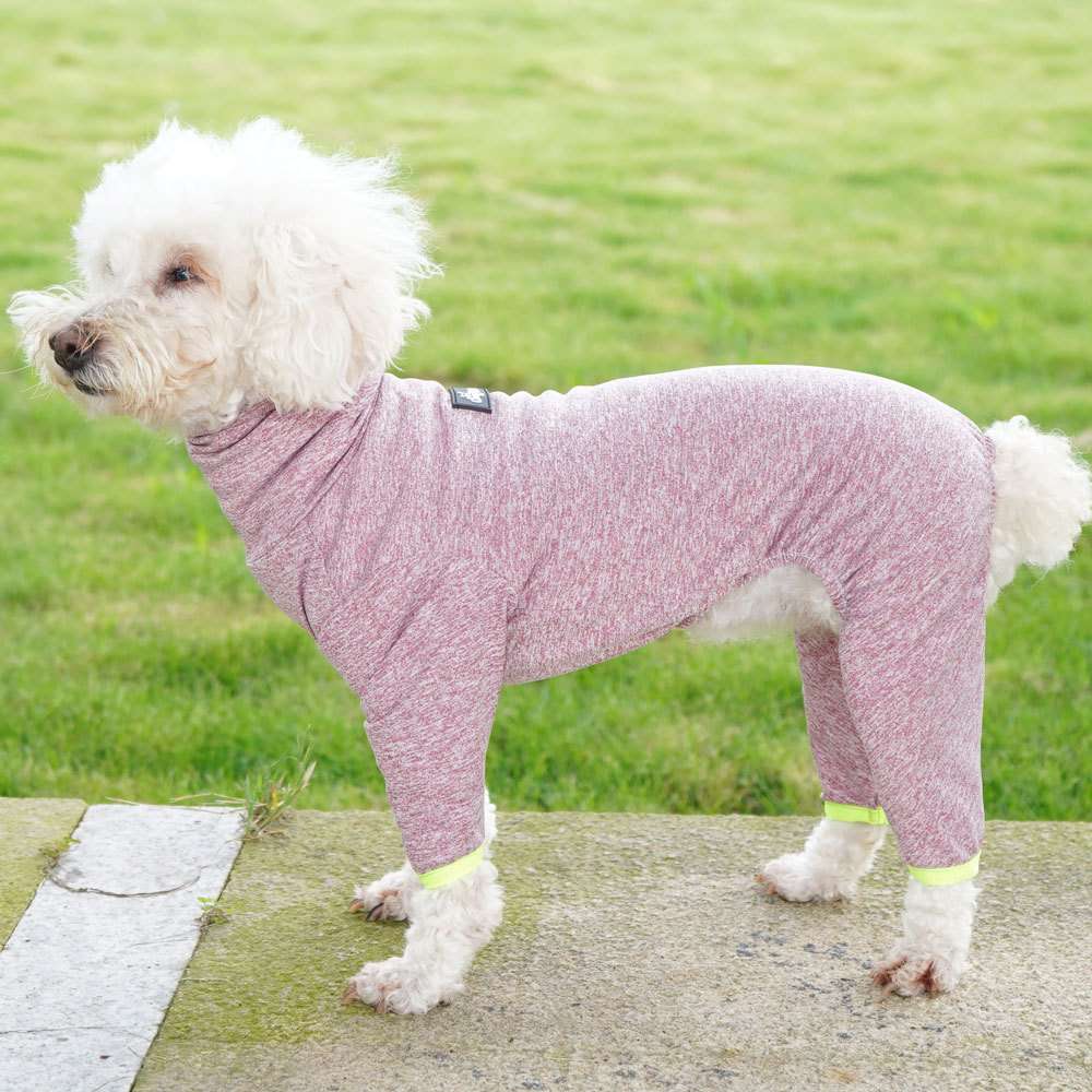 犬服 もこもこ全身カバー犬用つなぎウェア