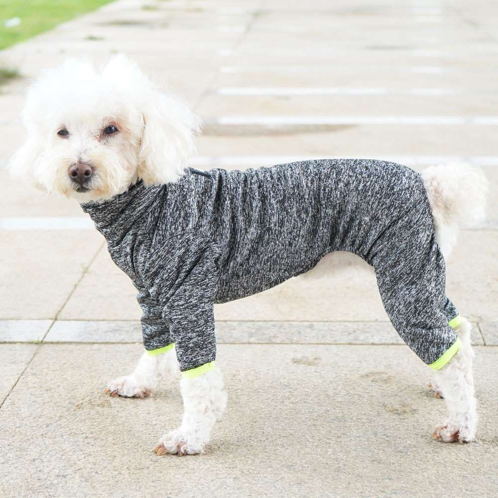 犬服 もこもこ全身カバー犬用つなぎウェア