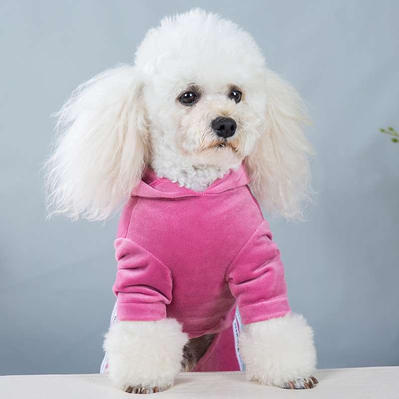 犬服 もこもこ全身つなぎ犬用パジャマ