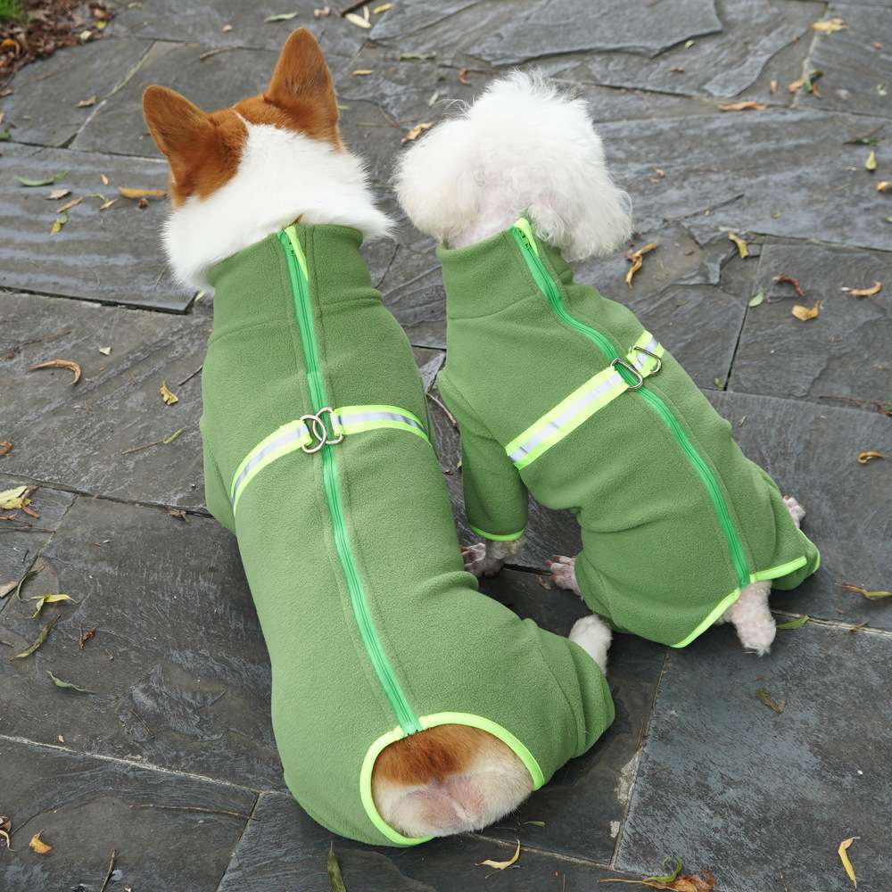 犬服 小型犬用フルカバーフリースジャンパー