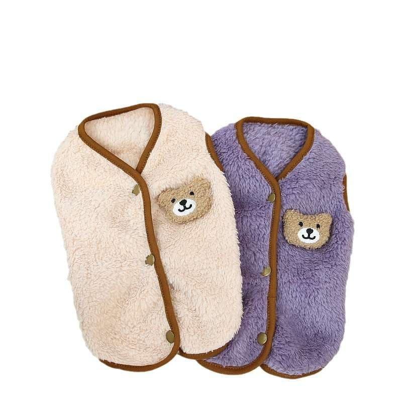 犬服 もこもこペット用ベスト