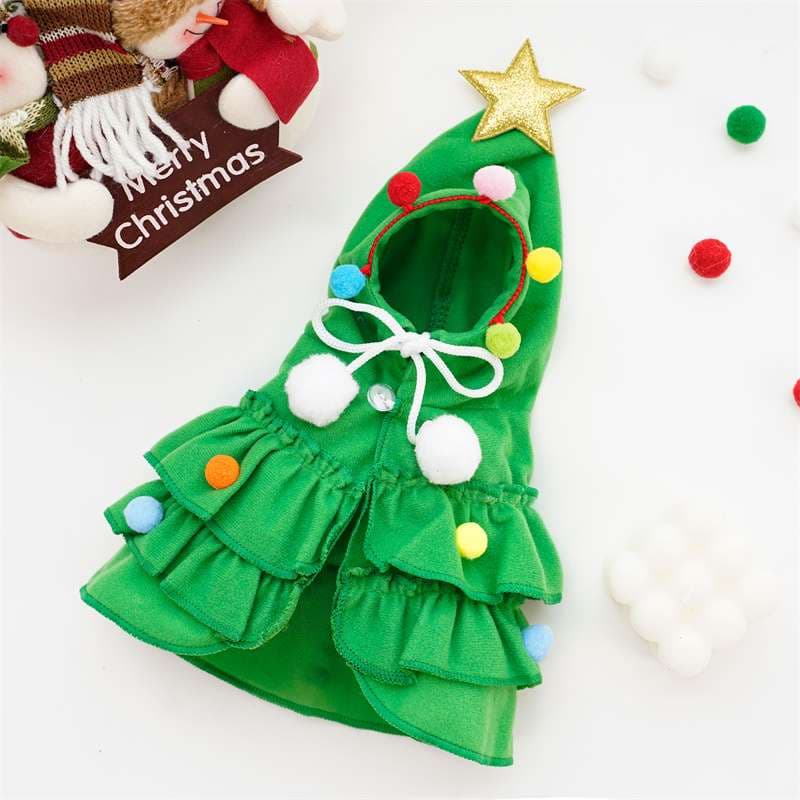 犬服 クリスマスツリーわんちゃんドレス