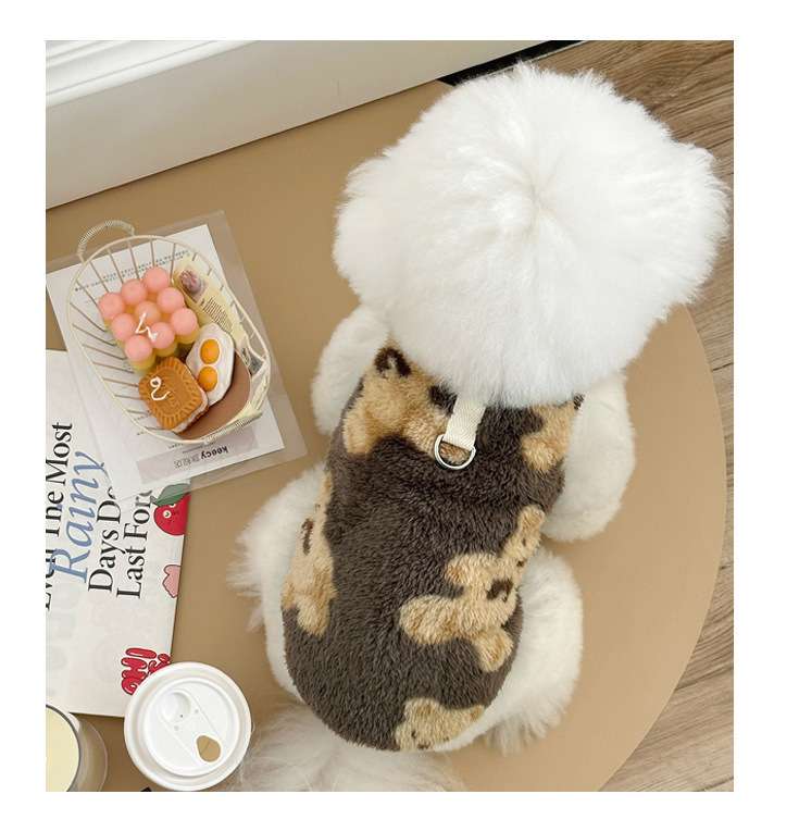 犬服 動物柄アウターベスト 小型犬用