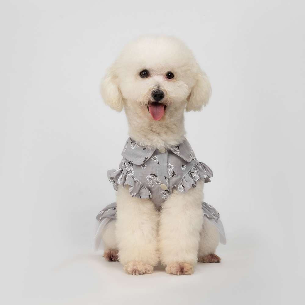 犬服 ふんわり花柄ワンピース 愛犬用