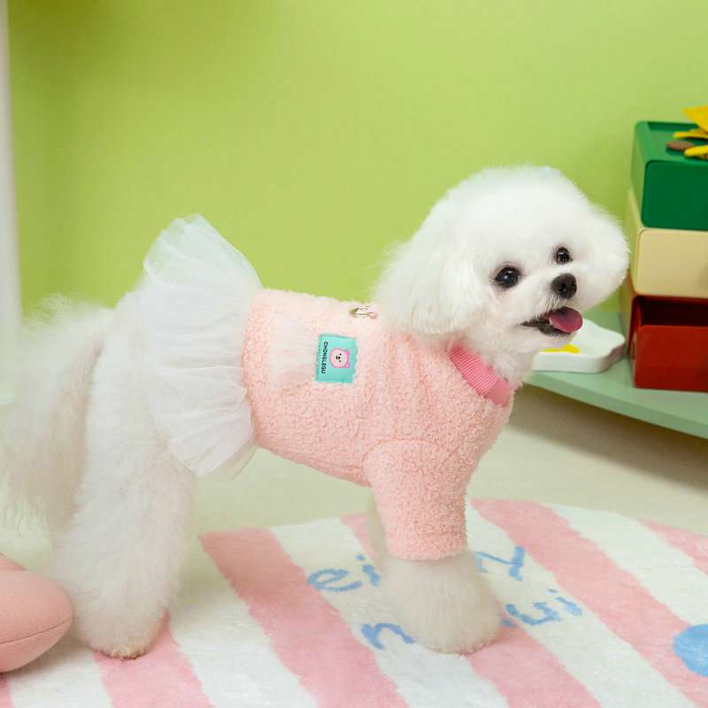 犬服 もこもこチュチュワンピース