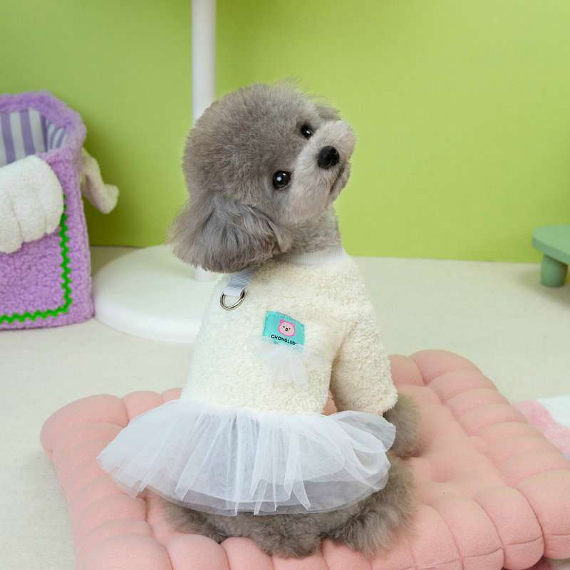 犬服 もこもこチュチュワンピース