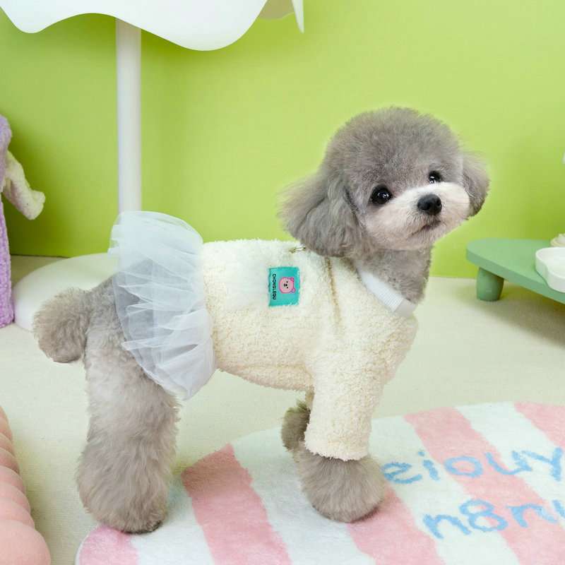 犬服 もこもこチュチュワンピース