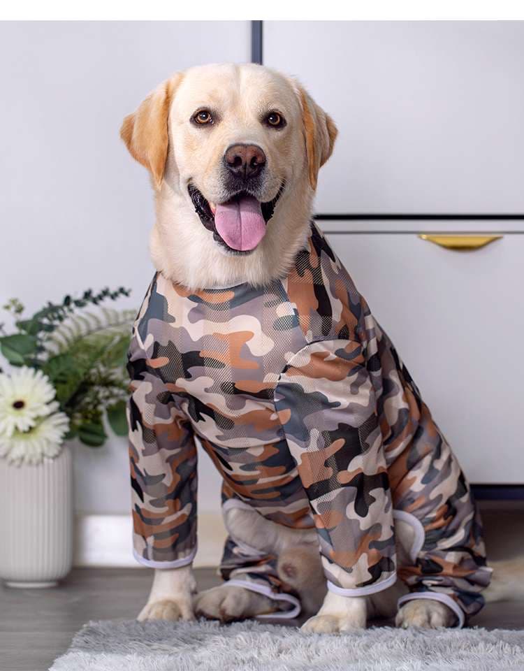 犬服 大型犬用パジャマ 全身フルカバー