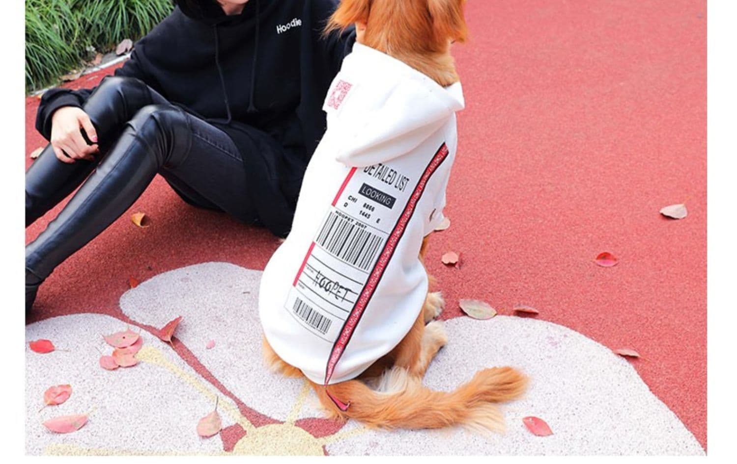 犬服 ストリート荷物タグパーカー