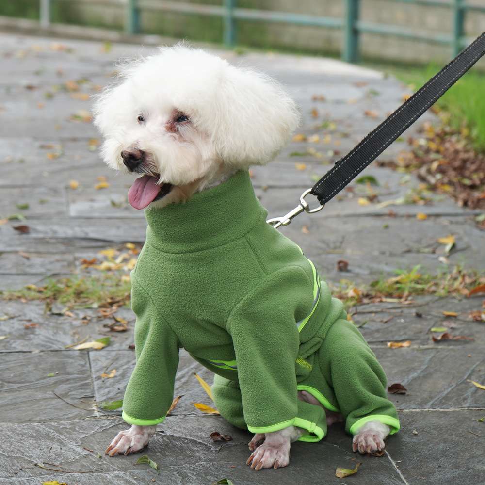 犬服 小型犬用フルカバーフリースジャンパー