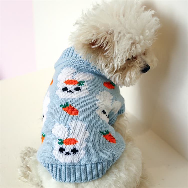 雪だるま柄ニットセーター犬服秋冬暖かペット用