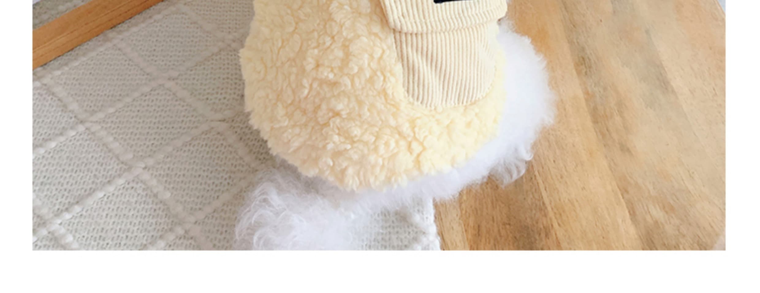 犬服 もこもこ温かベスト風コート