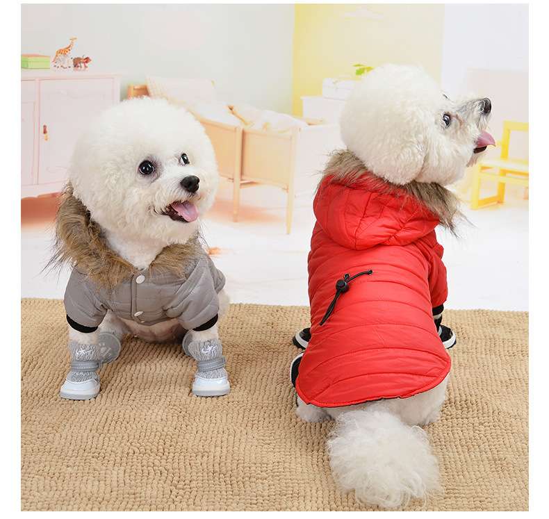 犬服 アウター もこもこ防寒ダウン