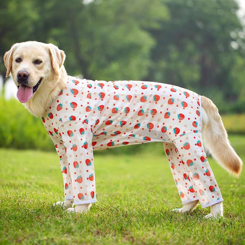 犬服 大型犬用パジャマ 全身フルカバー