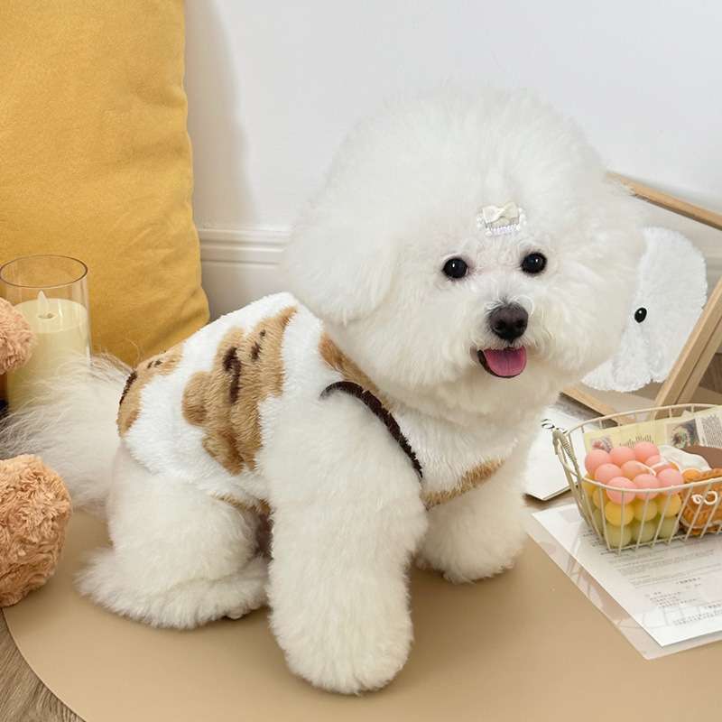 犬服 動物柄アウターベスト 小型犬用
