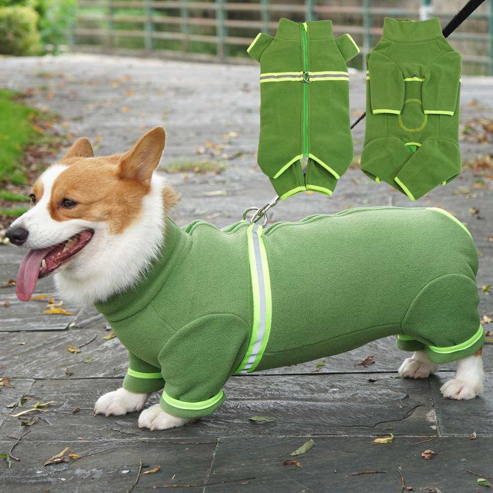 犬服 小型犬用フルカバーフリースジャンパー