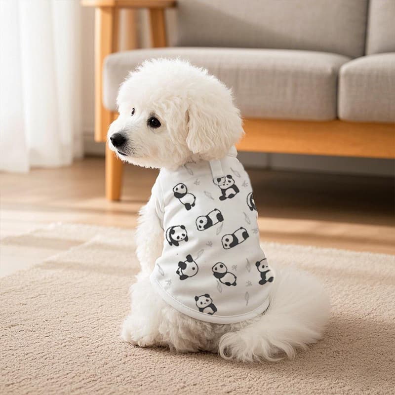 犬服 ころころパンダとおにぎり柄の可愛い犬用トレーナー