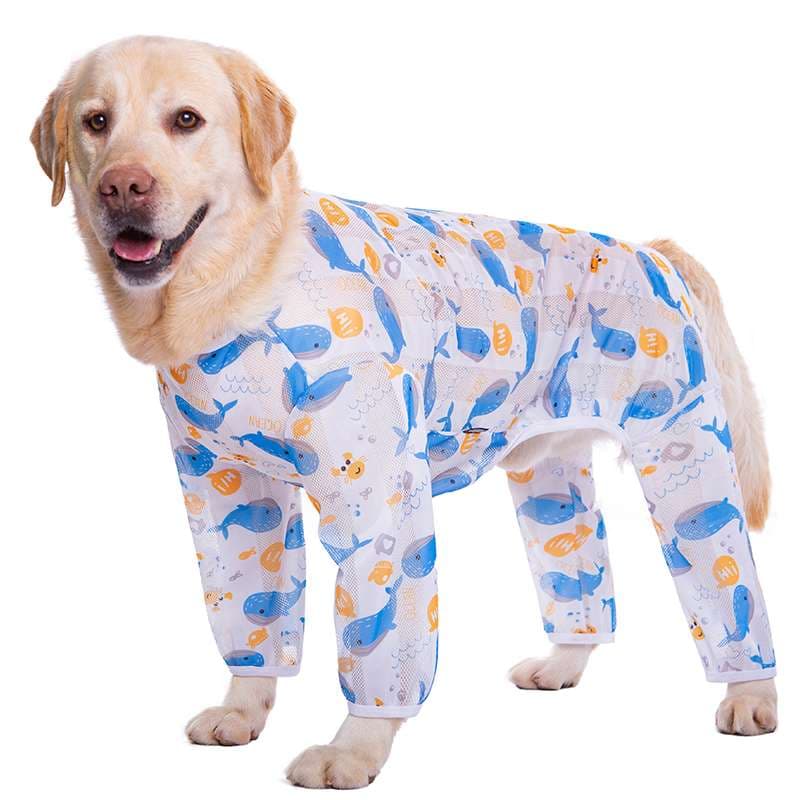 犬服 大型犬用パジャマ 全身フルカバー