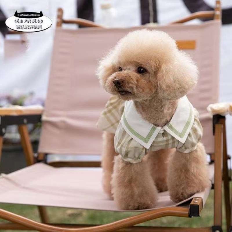 犬服 ワンちゃん用チェック柄ワンピース