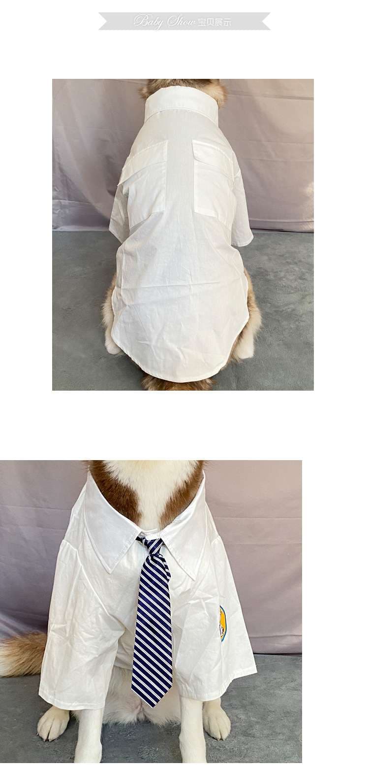 犬服 犬用フォーマルシャツとネクタイセット