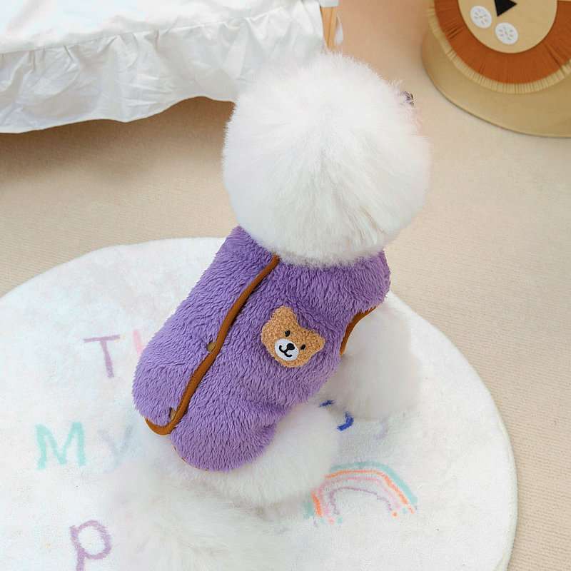犬服 もこもこペット用ベスト