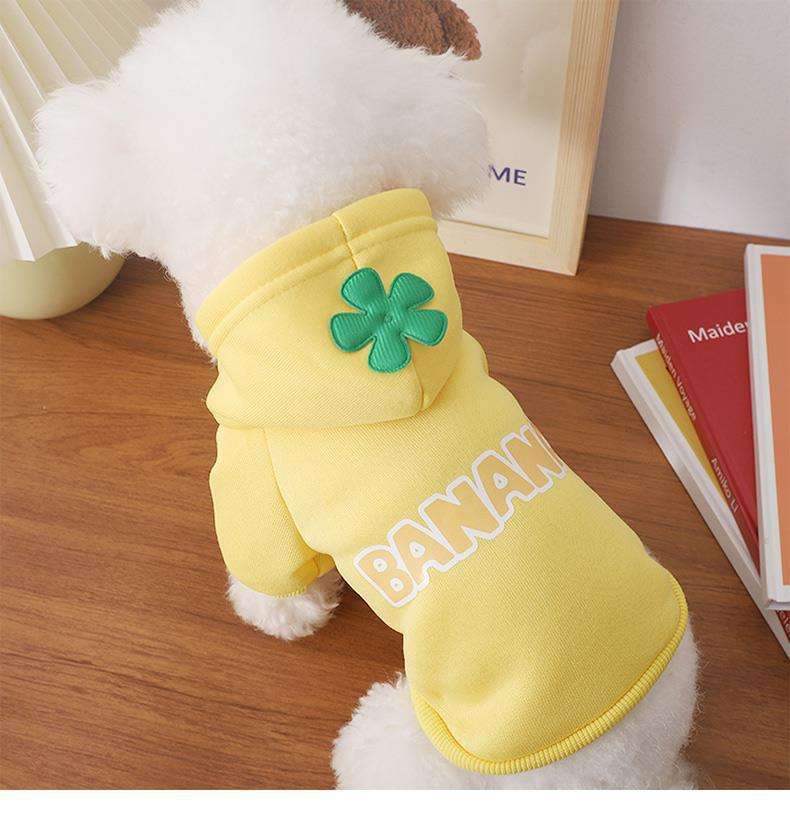 犬服 フルーツ柄パーカー風ペット服