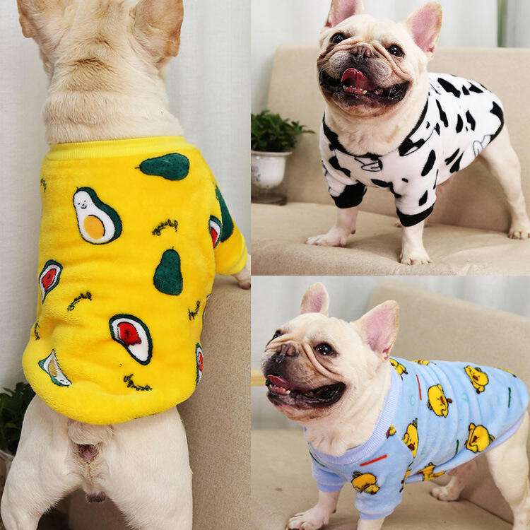 犬服 モコモコ柄ワンピース 小型犬用