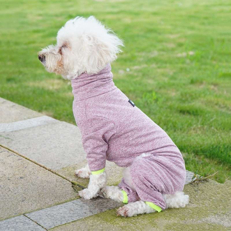 犬服 もこもこ全身カバー犬用つなぎウェア