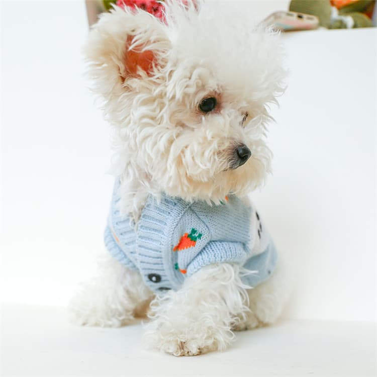 雪だるま柄ニットセーター犬服秋冬暖かペット用