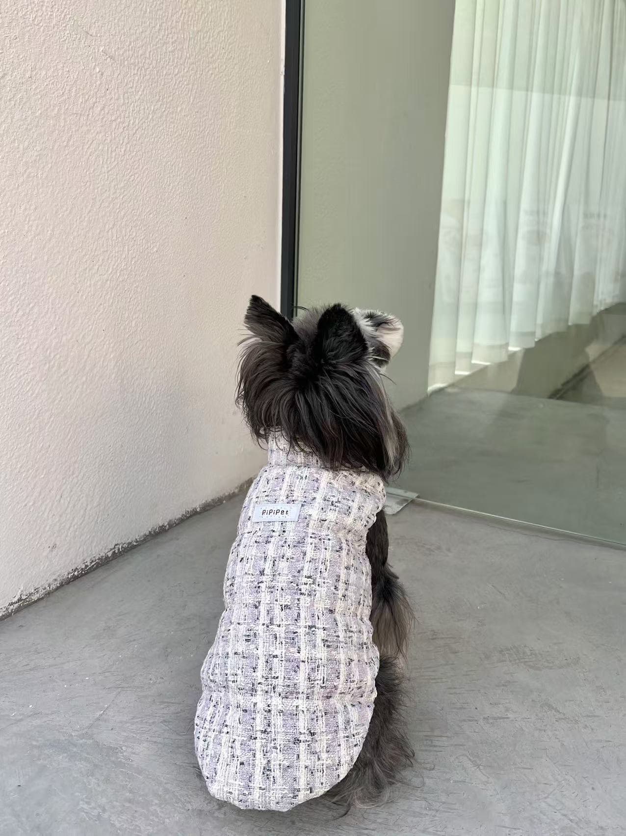 犬服 ふわもこ軽量ベスト風コート