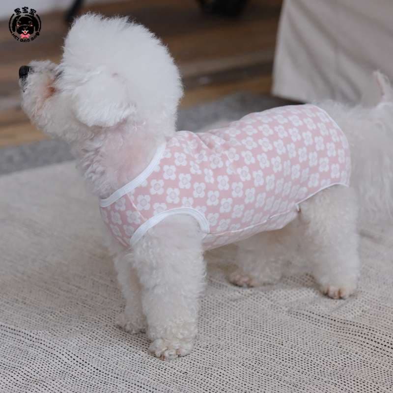犬服 ワンちゃん用花柄ベスト