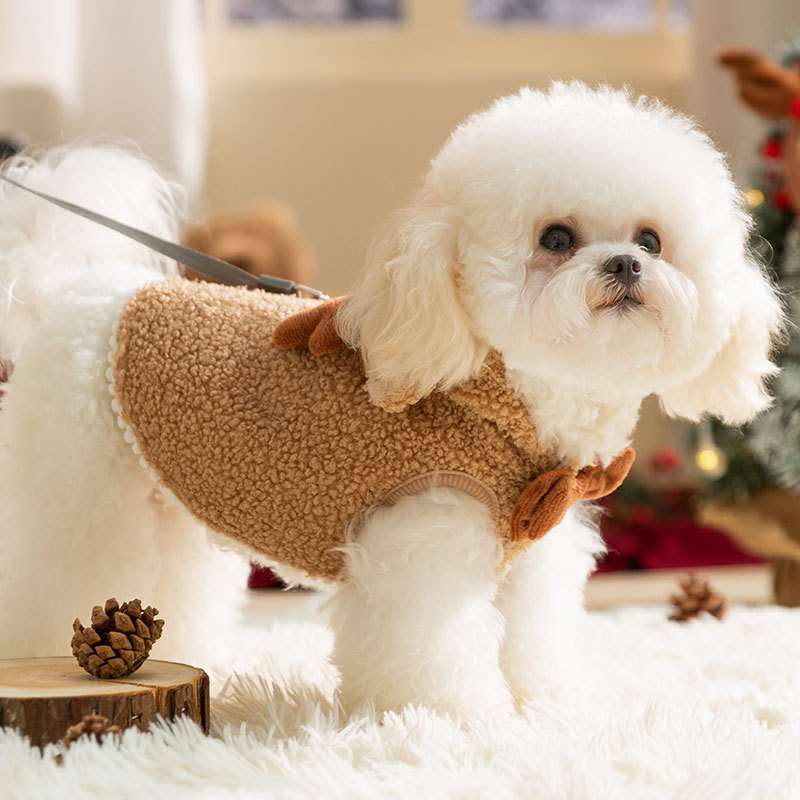 犬服 もこもこワンちゃんの変身ベスト