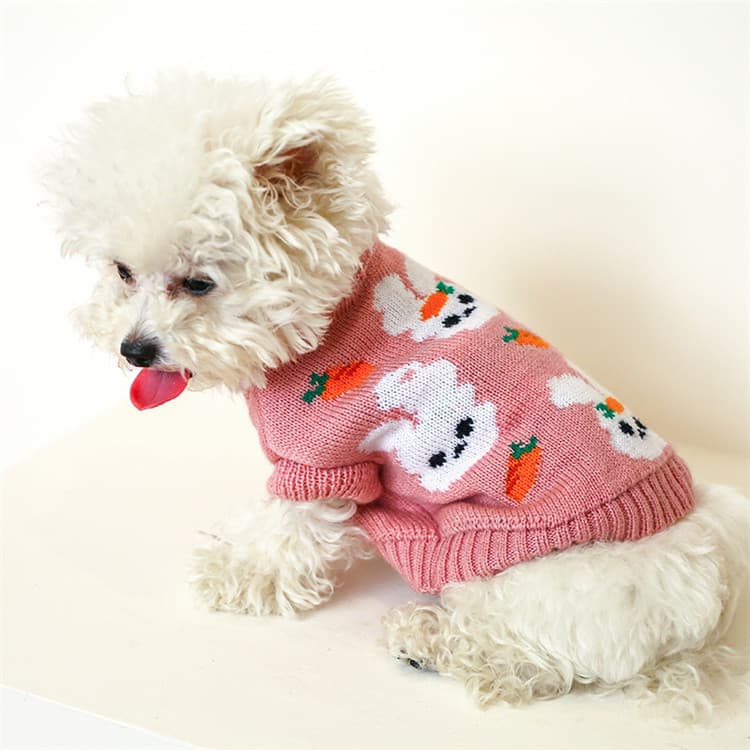 雪だるま柄ニットセーター犬服秋冬暖かペット用
